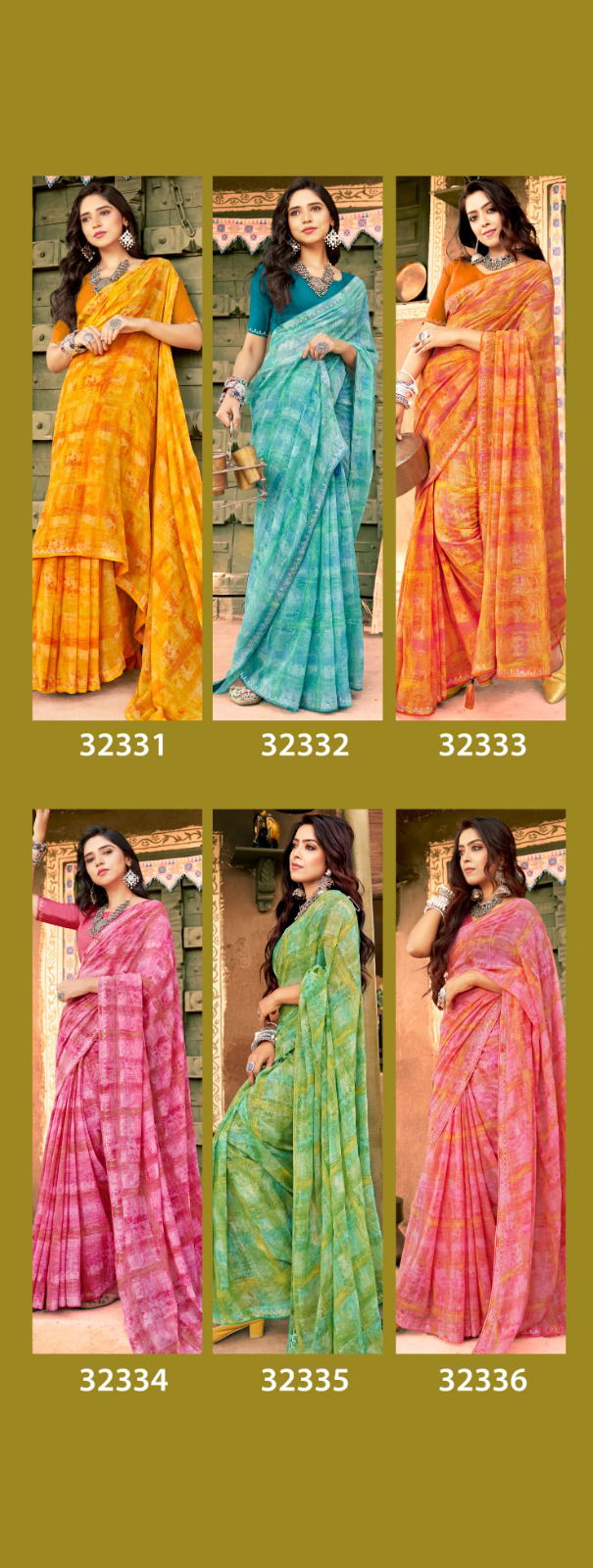 Deliza By Vallabhi Georgette Printed Daily Wear Saree Exporters In India